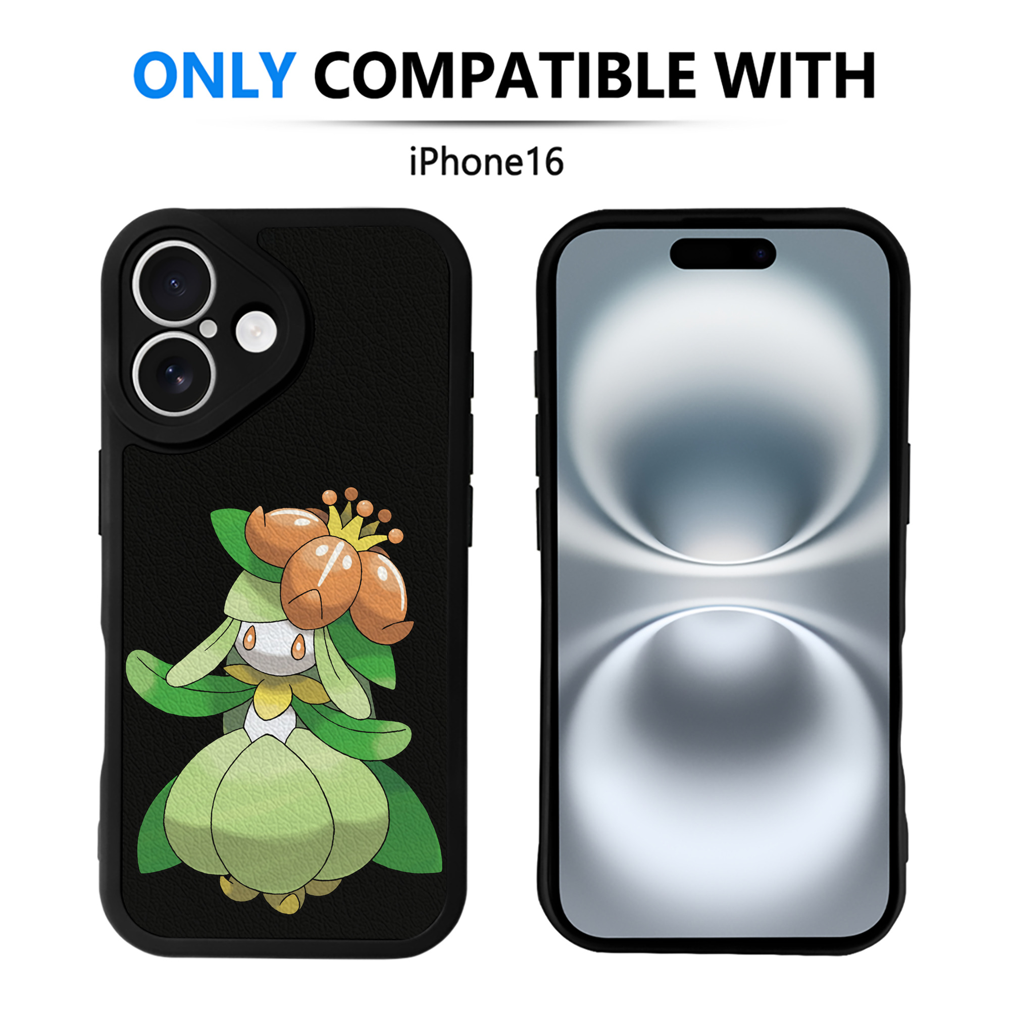 （画像用） ポケットモンスター Pokémon 【iPhone 16シリーズ対応】シリコンスマホケース（レザー調） 材質：シリコン